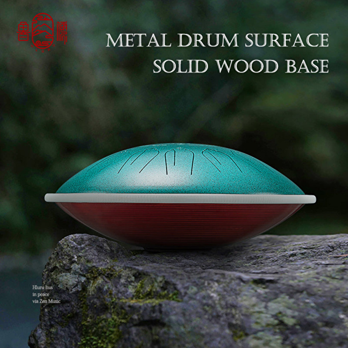 HLURU EQTB15-14 MALCHITE - EQ Series 15 Notalı 14" C Major 440Hz Malchite Elektronik Tongue Drum